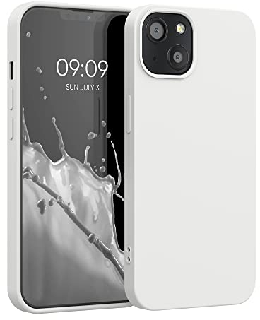 kwmobile Case Compatible with Apple iPhone 13 Case - Slim Protective TPU Silicone Phone Cover - White Matte