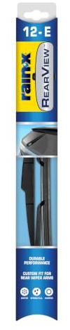 Rain-X 850027 RearView 12-E Heckscheibenwischerblatt, 30,5 cm Komposit-Heckwischerblatt, passend für Schnappkralle (1 Stück), Automobil-Ersatz-Wischerblätter, die OEM-Qualität und Designstandards
