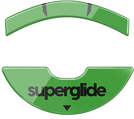 Superglide1 Mausfüße / Skates mit superglatter polierter Oberfläche, hergestellt aus ultrastarkem, makellosem Glas, superschnelle, glatte und langlebige Sohle für Razer Viper 8K / Viper, Grün