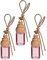 TIENDA EURASIA - Pack de 3 Ambientadores, Ambientador Coche e Interior, Olor Suave y Agradable, Fresas y Nata, 8 ml, 3 mililitro, Rosa