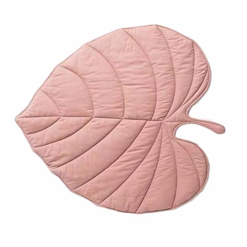 iFCOW Baby-Kinderzimmer-Teppich, Blattform Baumwolle Krabbelmatte Tummy Time Kleinkind Spielmatte Maschine waschbar Zimmer Dekoration Kissen