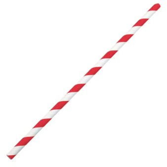 Franz Mensch 421050 Naturestar Classic Papier Strohhalm, Rot-Weiß, 100 Stück