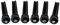 SAVITA 6 Pièces Chevilles de Pont de Cordes pour Guitare en Ébène, Chevilles de Chevalet de Guitare Acoustique pour 6 et 12 Cordes Chevilles de Corde de Guitare avec Points en Abalone (Noir)