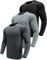 Herren 3er Pack Funktionsshirt Langarm-T-Shirts, UPF 50+ Sonnenschutz Shirts, Sportliche Workout-Shirts zum Laufen Black/Grey/Dark Grey-3P06-2XL