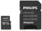 Philips Ultra Speed microSDXC Card 512 GB + SD Adapter UHS-I U1, Lesegeschwindigkeit bis zu 80 MB/s, A1 Fast App Performance, V10, Speicherkarte für Smartphones, Tablet, PC, Card Reader, Full HD Video