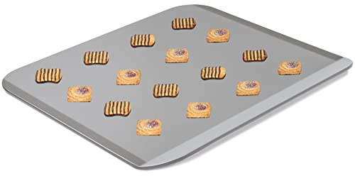 Guardini, Teglia da forno piatta 35x40 cm, Acciaio con rivestimento antiaderente, Nero e Argento, Made in Italy, Linea Silver Elegance