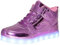 Scarpe da ginnastica unisex con luci LED, ricarica USB, scarpe alte per coppie, scarpe da ginnastica lampeggianti per donne e uomini, Viola, 42 1/3 EU