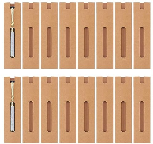 NBEADS 50 Stück Kraftstift-Geschenkboxen, Burlywood Slip-In-Stift-Verpackungsbox Für Bleistift Kugelschreiber Füllfederhalter Und Büro-Schulbedarf, 15.5x4cm