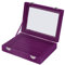 Ring Aufbewahrungsbox, 7 Fächern Samt Schmuckkasten Ring Ohrring Halskette Schmuck Display Schmucklade Organizer mit Transparentem Deckel für Frauen Mädchen (Lila)