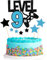 Elicola Level Up 9th Birthday Cake Toppers - Happy 9th for Boy's Game Party Supplies