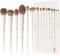 BEILI Pinceaux de Maquillage15 PCS Pinceau Maquillage Professionnelle, Set de Pinceaux de Maquillage Végétaliens Fond en poudre Fard à paupières Mélange Correcteur Pinceaux Pour Eyeliner