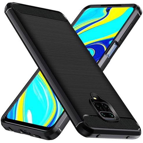 iVoler Cover per Xiaomi Redmi Note 9S / Xiaomi Redmi Note 9 Pro, [Protezione Antiurto di Grado Militare] Custodia Sottile Morbida in Silicone TPU Anti-Impronte Anti-Graffio Protettiva Case, Nero