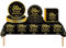 53Pcs Black Gold 50th Happy Birthday Party Tableware Decorations for Him Plastic Table Cloth,7,9inch Paper Plates,Napkins for Men Birthday Table Party Tableware Set for Men Adults Birthday Party