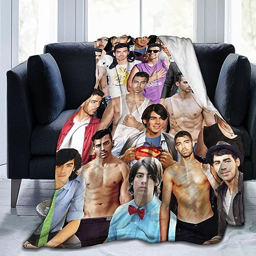 Ldsgdfst Joe Jonas Decke aus weichem und bequemem Wollfleece, Überwurfdecken für Sofa, Büro, Auto, Camping, Yoga, Reisen, Heimdekoration, gemütliche Plüsch-Stranddecke, Geschenk