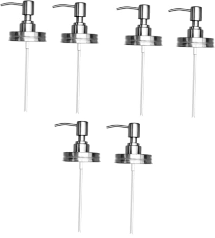 Amosfun 6 Pcs Dispenser Pump Foaming Dispenser Foaming Soap Pump Dispenser Lids Jar Soap Dispenser Foaming Soap Dispenser Bottle Press Pumps Replace Soap Pump Lotion Pump Liquid Pump Cover