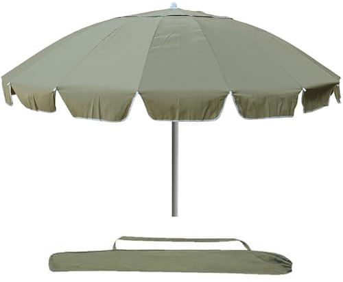 Marvin Ombrellone da Spiaggia Sunbeach Antivento Inclinabile con Borsa Portatile Mare Giardino 220cm e Palo in Alluminio (Ecrù)