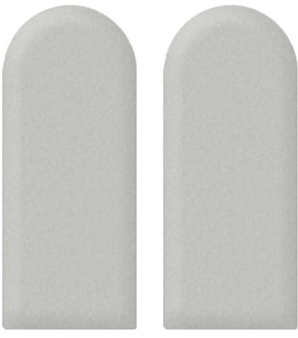 Wzmazingly 2 Stück Polsterpaneel Wand, Schälen und Kleben Kopfteil, 3D Anti-Kollision Soft Cushion Tapete, Kinderbett Kopfteil Wandpaneele für Schlafzimmer Spielzimmer (Color : Grey, Size : 20x45cm