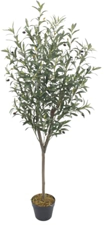 Lacers SMARAGDLINE Künstlicher Olivenbaum – Ölbaum, 150cm, realistische Optik, Dekoration für Wohnzimmer, Balkon und Büroräume- robust und langlebig ohne spezielle Pflege