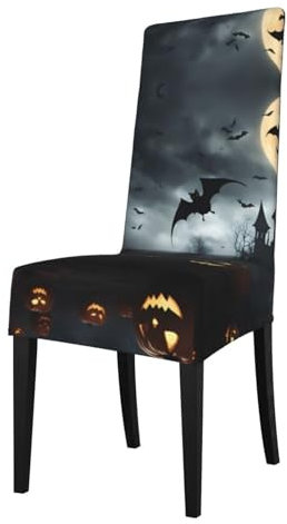 KoNsev Stuhlhussen für Halloween, fliegende Fledermäuse, 4 Stück, für Hotel, Esszimmer, Zeremonie, Bankett, Hochzeit, Party