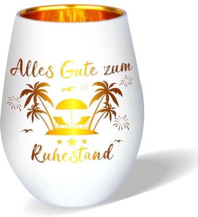 Belillpipi Rentner Geschenke für Frauen, Windlicht aus Glas Renteneintritt Ruhestand Geschenke, Teelichthalter mit Gravur für Oma Lustige Geschenk Geburtstag Weihnachtstag