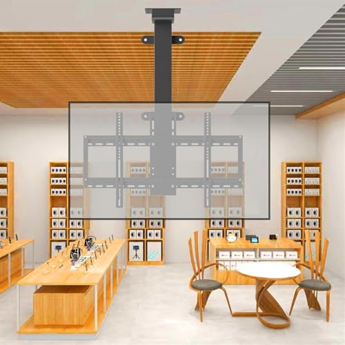 IATUPKE Supporto TV Elettrico da soffitto - Supporto TV da Pavimento, Adatto per TV da 32-75 Pollici Supporto TV Elettrico telescopico, con Telecomando Supporto TV con Sollevamento automat