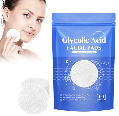 Glykolsäure Peel Pads, Salicylic Acid Cleansing Pads, Gesichtspeeling Pads, Poren Verkleinern Toner Pads Für Gesicht, Calming Toner Pad, Sanfte Reinigung Der Gesichtshaut, 60 Pads