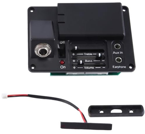 Suoumwa Elektrischer, Leiser Cello-Tonabnehmer-, Weich, mit Kopfhörer, Schwarz, VPU-400, für DIY-Cello-Saiteninstrumente, Teile