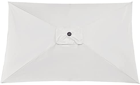 Housse de parasol rectangulaire imperméable et durable pour table de marché, parasol de table de marché avec 6 baleines, idéal pour jardin, cour et piscine (auvent uniquement)