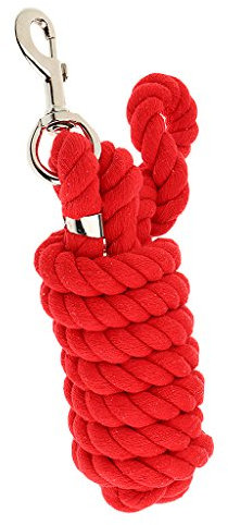 harayaa Baumwoll Führstrick mit Karabiner, 8 Farben Verfügbar, Rot