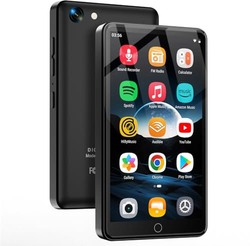 80 GB MP3 Player with Bluetooth and WiFi, 4.02 Inch Android MP4 Player with Spotify, Music Player with Speakers, Play Store