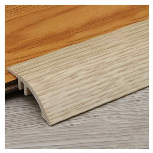 Floor Transition Strip For Vinyl Interior, Wood Grain Design Threshold Ramps, For Carpet To Tile/Uneven Floors/Laminate Edge Trim(Beige)