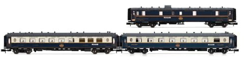 ARNOLD HN4490 CIWL, 3er-Packung Edelweiss Pullman Express, Set 1-2 (DD3, VP Fleche d'or, VPC Étoile du Nord), ep. II Personenwagen