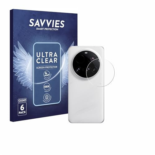 Savvies 6 Stück Schutzfolie für Xiaomi 15 Ultra (NUR Kameraschutz) Displayschutz-Folie Ultra-Transparent