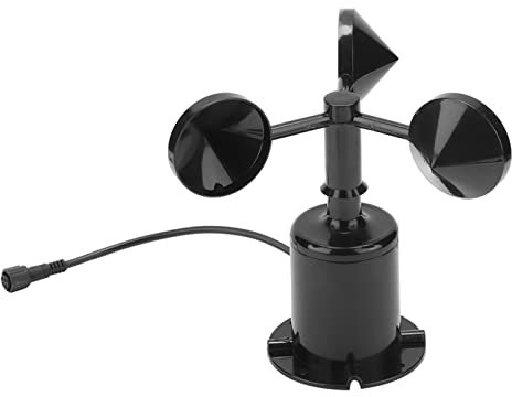 ETANULPEX High Wind Speed Sensor Anemometer, 0 70m S Environment Output Pulse Type Three Anti Cups Small Lightweight Suitable for Greenhouses S Ships/4907