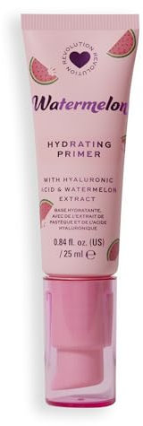 I Heart Revolution Watermelon Hydrating Primer, Leichter Feuchtigkeits-Primer mit Hyaluronsäure, Vegan & Tierversuchsfrei, 25ml