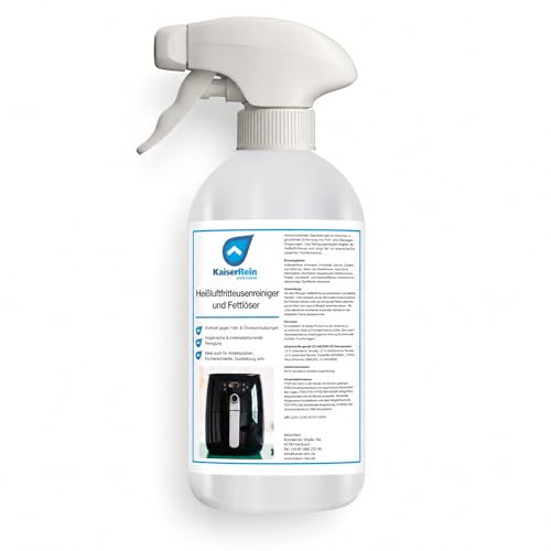 KaiserRein Heißluftfritteusen-Reiniger & Fettlöser, gebrauchsfertiger Küchenreiniger Spray für Air Fryer, Innenraum & Zubehör, Edelstahl, Küchenfronten, Dunstabzug, 500 ml, Made in Germany