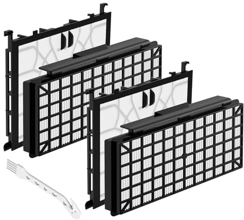 PIWOSGOL Ersatzfilter Zubehör für Siemens Staubsauger Q5.0 extreme silencePower VSQ5X1230 mit Putzbürste,2 Filter + 2 Motorfilter Kompatibel für Siemens Bodenstaubsauger VZ154HFB/VZ02MSF/VSQ5X12M1