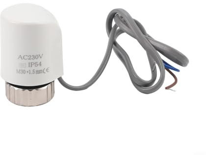 AC230V Elektrischer Fußbodenheizungs-Stellantrieb mit M30 x 1,5 mm Gewinde, kompatibel mit Heizkörper-Wassersammelventilen 110 N (normalerweise geschlossen)