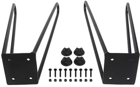 Risveglio Pied de skateboard pliable en métal avec pieds pour table de chevet, tables basses, bureaux, 40,6 cm de hauteur, noir