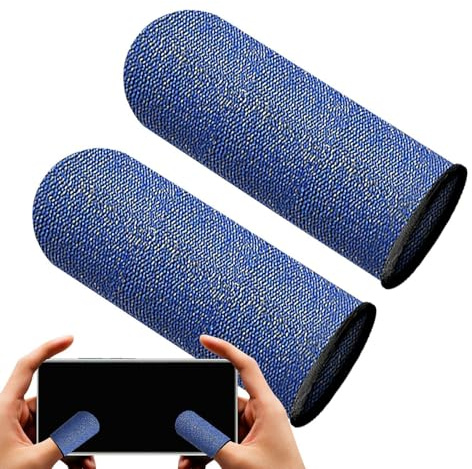 Mobilspel Finger Sleeve, Finger Sleeves for Game | 2ST Kolfiber Anti | Svett Sleeves | Bärbara fingerskydd för att förbättra fingerkänsligheten, Fingerskydd för män kvinnor