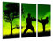 Wandbild - Motivation Sport Taekwondo, Männer Wrestling, 97 x 62 cm, Holzdruck - XXL Format - Kunstdruck, ref.26851