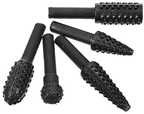 EsportsMJJ 5X 6,3 Mm Rund Schaft Dreh Feilen Fräser Holzbearbeitung Schleifbohrer