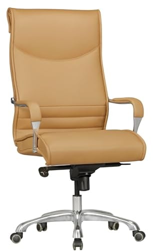 AMSTYLE Bürostuhl BIGBOSS Bezug Kunstleder Caramel Schreibtischstuhl bis 150 kg, XXL Design Chefsessel höhenverstellbar, Drehstuhl ergonomisch mit Armlehnen & hoher Rückenlehne, Wippfunktion