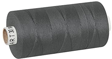 dalipo - Polyester Nähgarn Stärke 30, Polstergarn, 300m, dunkelgrau