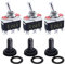mxuteuk 3 Stück Kippschalter Schalter 20A 125 V DPDT 2 Position 6-poliger EIN/EIN Hochleistungs-Wippschalter-Schalter mit wasserdicht Metall Schutzkappe Ten-1321-3mz-B202