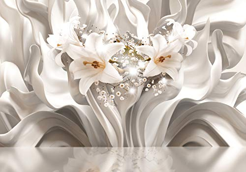 decomonkey Fototapete Lilie Abstrakt 200x140 cm Tapete Wandbild Bild Fototapeten Tapeten Wandtapete Wandtapeten Blumen 3d Effekt
