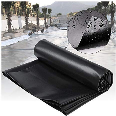 GDMING Teichfolien Undurchlässig Reißfest Verstärkt Underlayment Cloth Liner Zum Geomembranschutz Landschaftsbau HDPE, 51 Größen (Color : Black, Size : 10x14m)