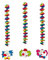 Rotorspiralen metallic bunt Clown Partydekoration Hängedeko Hängegirlanden 3er-Pack für Karneval, Party, Kindergeburtstag