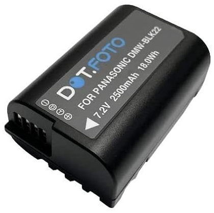 Dot.Foto DMW-BLK22 Premium High Capacity 7.2v / 2500mAh Rechargeable Battery for Panasonic Lumix DC-S5, S5II, S5IIX, G9II, GH5II, GH6