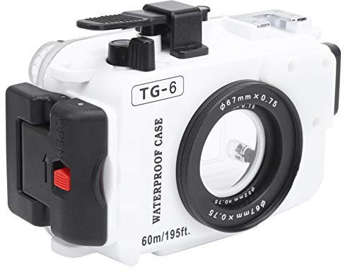 Dpofirs Custodia Impermeabile 60M per TG-6, Custodia Subacquea per Fotocamera con Porta per Scarpe Fredde, Guscio Protettivo per Fotocamera Subacquea per Fotocamera Mirrorless TG6